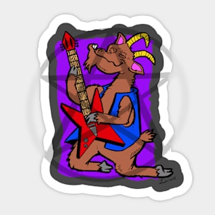 Metal Goat Sticker